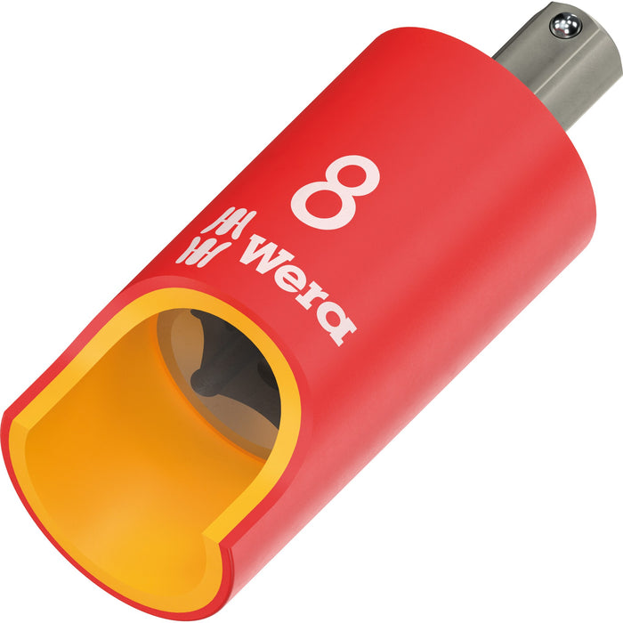 Wera 8740 B VDE HF Zyklop Hex bit socket, insulated, with holding function, 3/8" drive, 4
