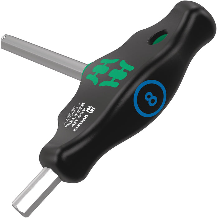 Wera 454 HF T-handle hexagon screwdriver Hex-Plus with holding function, 8 x 150 mm