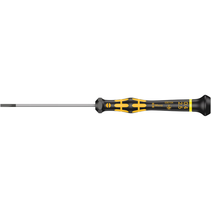 Wera 1578 A ESD Kraftform Micro screwdriver for slotted screws, 0.40 x 2.5 x 80 mm