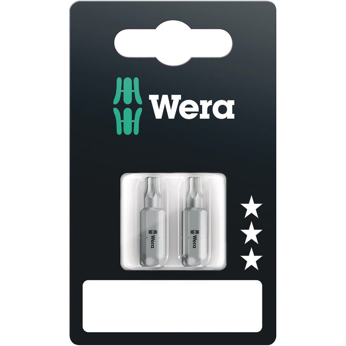 Wera 867/1 Z TORX® BO SB bits with bore hole, TX 20 x 25 mm, 2 pieces