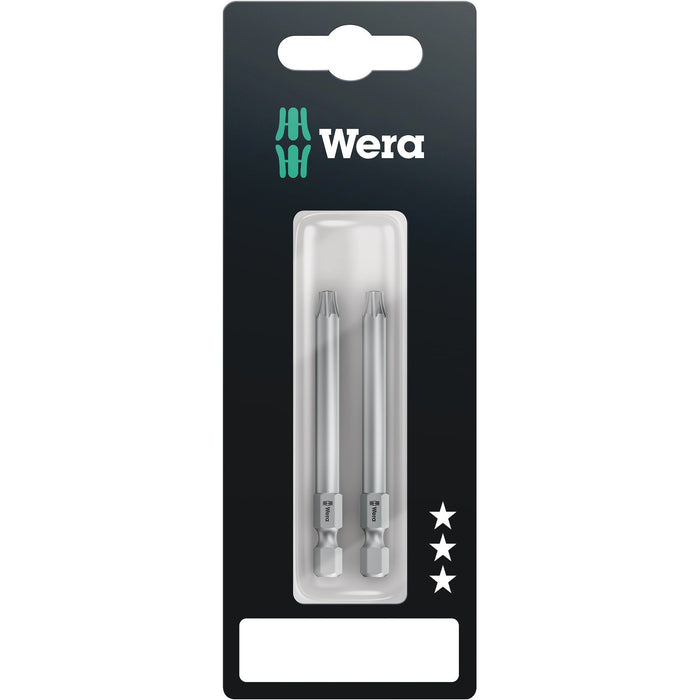 Wera 867/4 Z TORX® BO SB bits with bore hole, TX 25 x 70 mm, 2 pieces