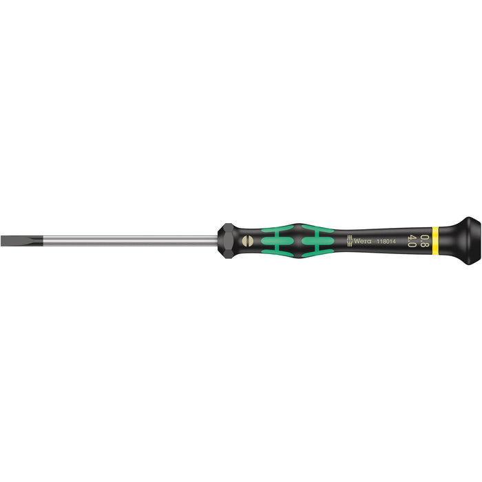 Wera 2035 Screwdriver for slotted screws for electronic applications, 0.80 x 4 x 80 mm