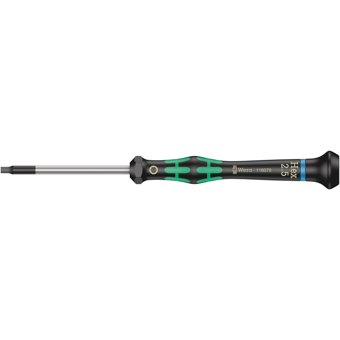 Wera 2054 Screwdriver for hexagon socket screws for electronic applications, 2.5 x 60