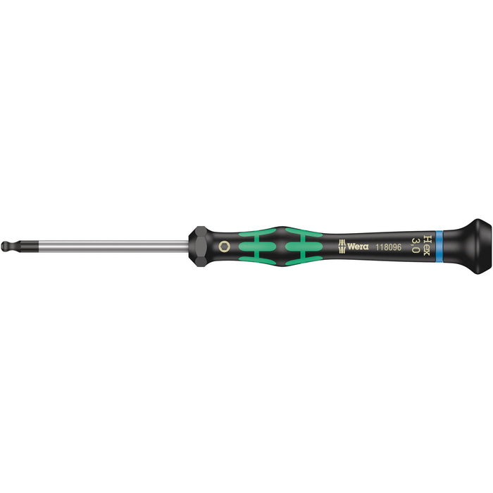 Wera 2052 Ball end hexagon screwdriver for electronic applications, 3 x 60 mm