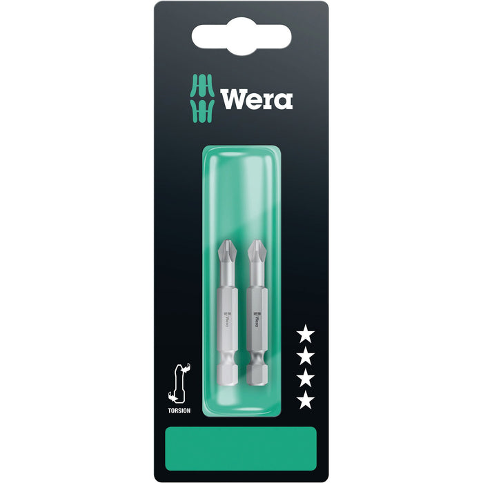 Wera 855/4 TZ SB bits, PZ 2 x 50 mm, 2 pieces