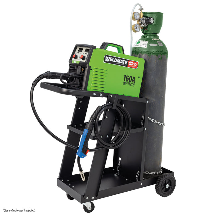 SIP WELDMATE® AUTOPLUS 160A MIG/ARC/TIG Synergic Inverter Welder with Cart Package - Hurstbourne Forge Welding Supplies