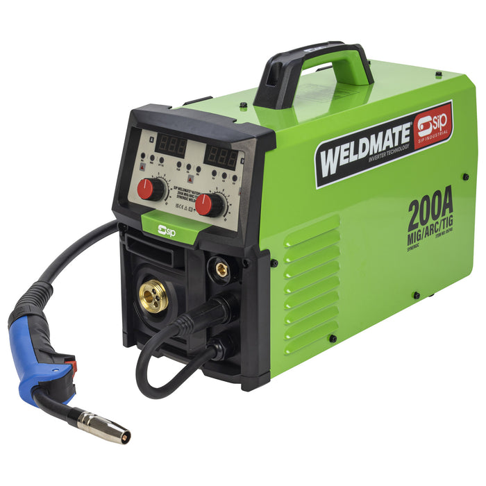 SIP WELDMATE® AUTOPLUS 200A MIG/ARC/TIG Synergic Inverter Welder - Hurstbourne Forge Welding Supplies