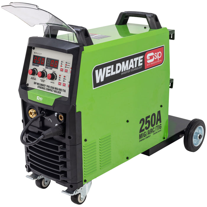 SIP WELDMATE® PRO 250A MIG/ARC/TIG Synergic Compact Welder - Hurstbourne Forge Welding Supplies