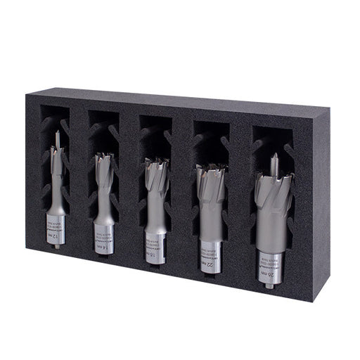 HMT CarbideMax 40 TCT Cutter InsertFoam Set 12,14,18,22,26mm + 2 pilots - Hurstbourne Forge Welding Supplies