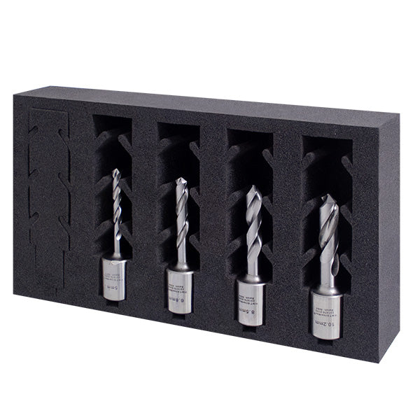 HMT HSS SilverMax Weldon Twist Drill InsertFoam Set, 1/4, 5/16, 3/8, 7/16, 1/2" - Hurstbourne Forge Welding Supplies