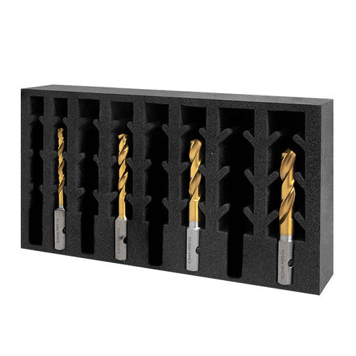 HMT VersaDrive Cobalt Drill InsertFoam Set: 5, 6.8, 8.5, 10.2mm - Hurstbourne Forge Welding Supplies