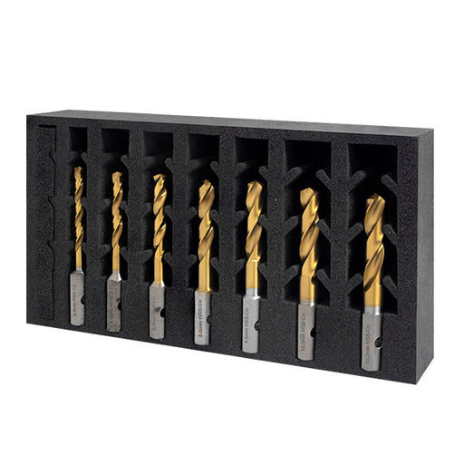 HMT VersaDrive HSS-Cobalt Drill Bit Set #7, 1/4, #F, 5/16, 3/8, 27/64, 1/2" - Hurstbourne Forge Welding Supplies