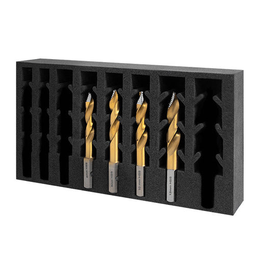 HMT VersaDrive TurboTip Impact Drill Bit InsertFoam Set, 3/16, 1/4, 5/16, 1/2" - Hurstbourne Forge Welding Supplies