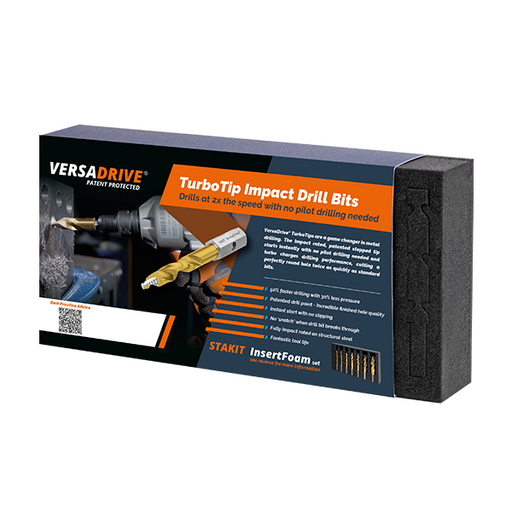 HMT VersaDrive TurboTip Impact Drill Bit InsertFoam Set, 11, 12, 13, 14, 16, 18, 20mm - Hurstbourne Forge Welding Supplies