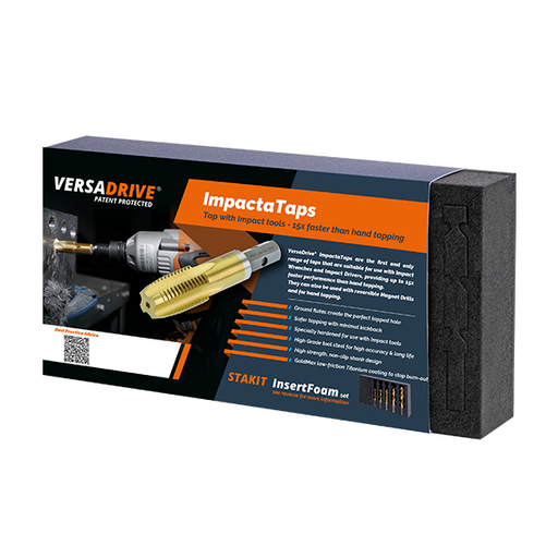 HMT VersaDrive ImpactaTap 4 Pc InsertFoam Set: M12, M16, M20, M24 - Hurstbourne Forge Welding Supplies