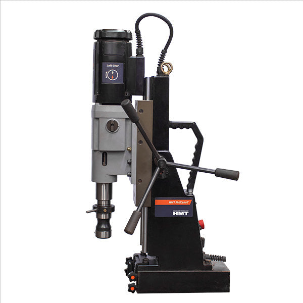 HMT MAX200T MT5 Ultra Heavy Duty Reversible Magnetic Drill: 110v Kit Package (32 Plug)  c/w 1-1/4" Arbor - Hurstbourne Forge Welding Supplies