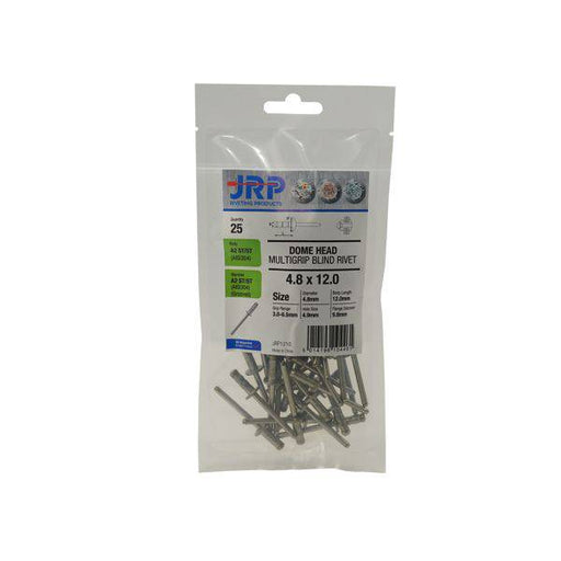 A2/A2 Dome Medium Grip Rivets - 4.8x17.5 - Hurstbourne Forge Welding Supplies