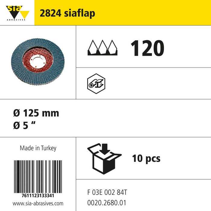 Product info — 2824 siaflap Ø125mm P120 (Pack of 10)