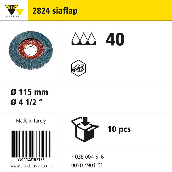 Product info — 2824 siaflap Ø115mm P40 (Pack of 10)