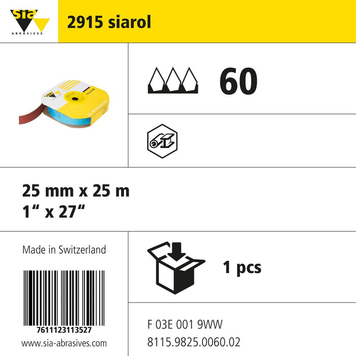 Product info — 2915 siarol 25x25000mm P60