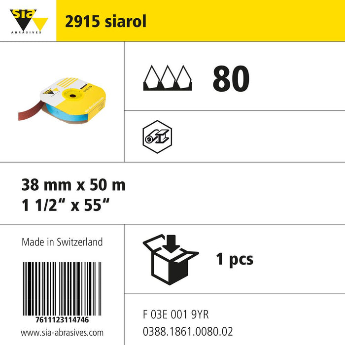 Product info — 2915 siarol 38x50000mm P80