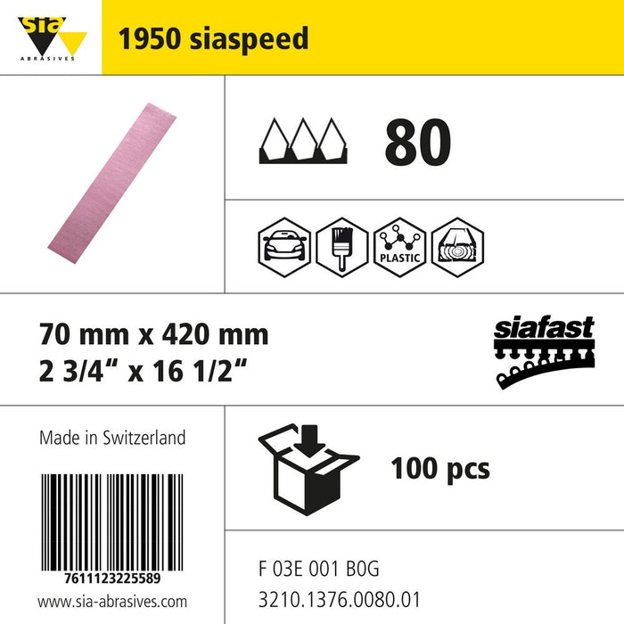 Product info — 1950 siaspeed 70x420mm P80