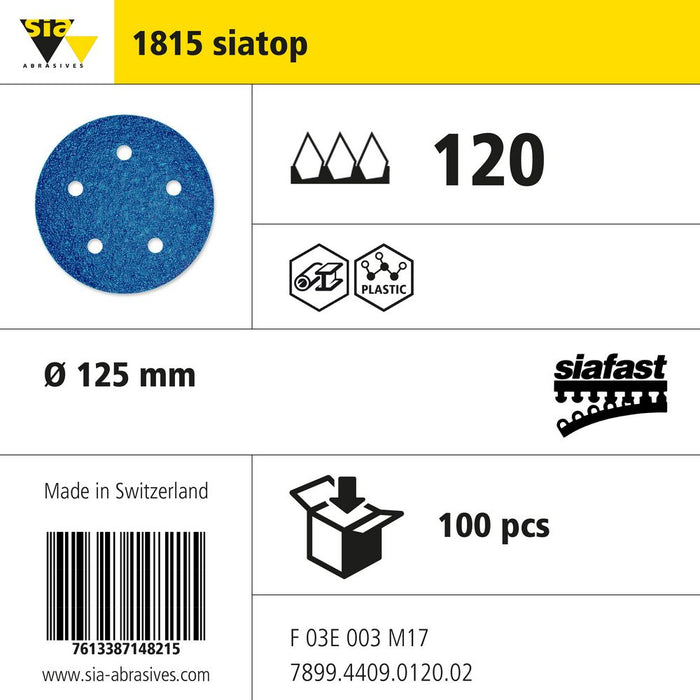 Product info — 1815 siatop Ø125mm P120