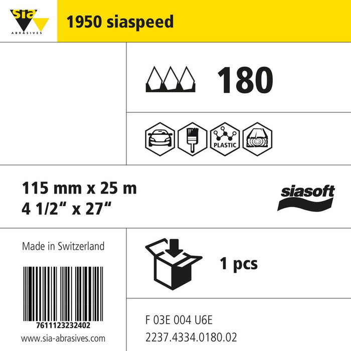 Product info — 1950 siaspeed 115x25000mm P180