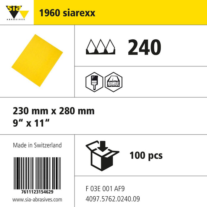 Product info — 1960 siarexx 230x280mm P240 (Pack of 100)