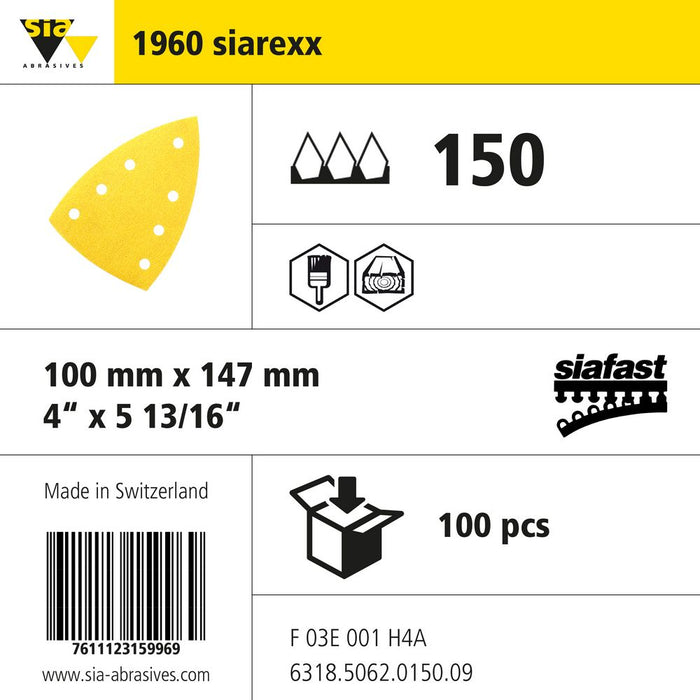 Product info — 1960 siarexx 100x147mm P150 (Pack of 100)