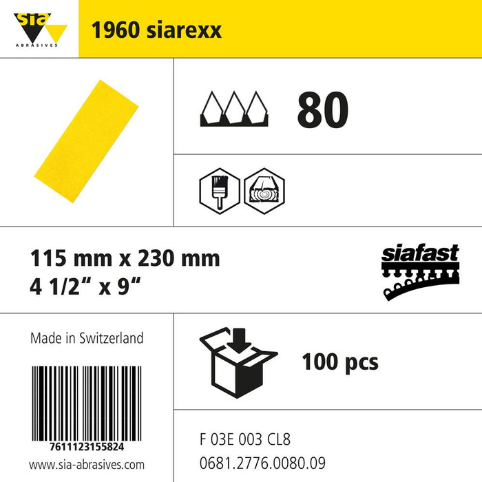 Product info — 1960 siarexx 115x230mm P80
