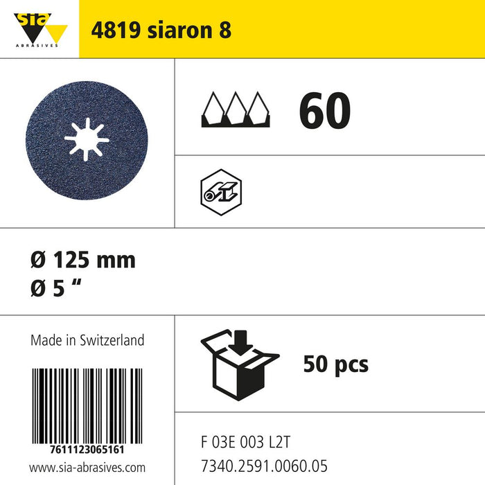 Product info — 4819 siaron Ø125mm P60 (Pack of 50)
