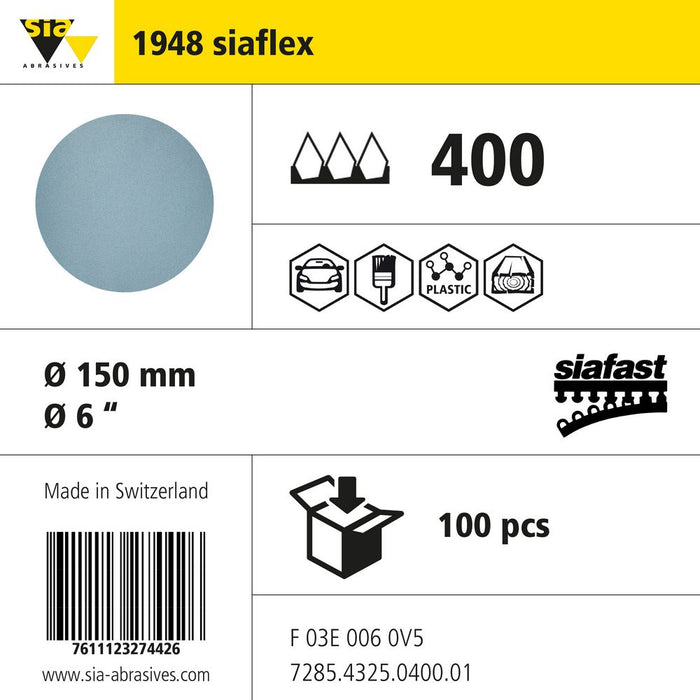 Product info — 1948 siaflex Ø150mm P400 (Pack of 100)