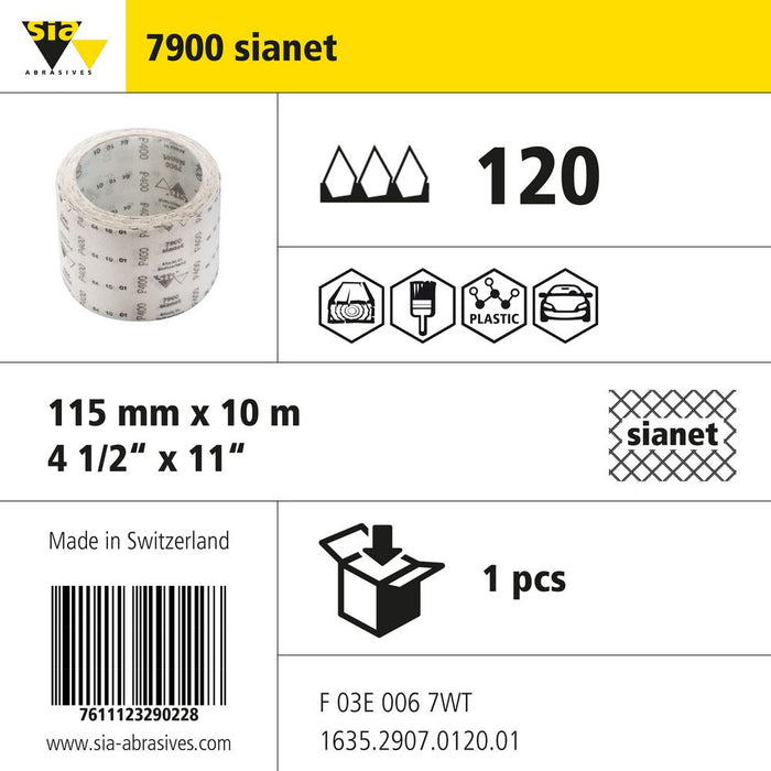 Product info — 7900 sianet 115x10000mm P120 (Pack of 4)