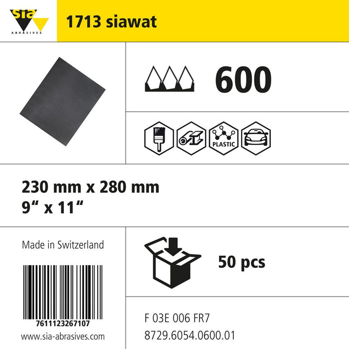 Product info — 1713 siawat fine 230x280mm P600 (Pack of 50)