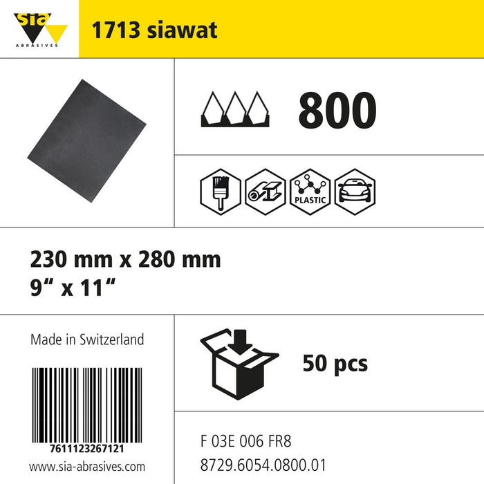Product info — 1713 siawat fine 230x280mm P800 (Pack of 50)