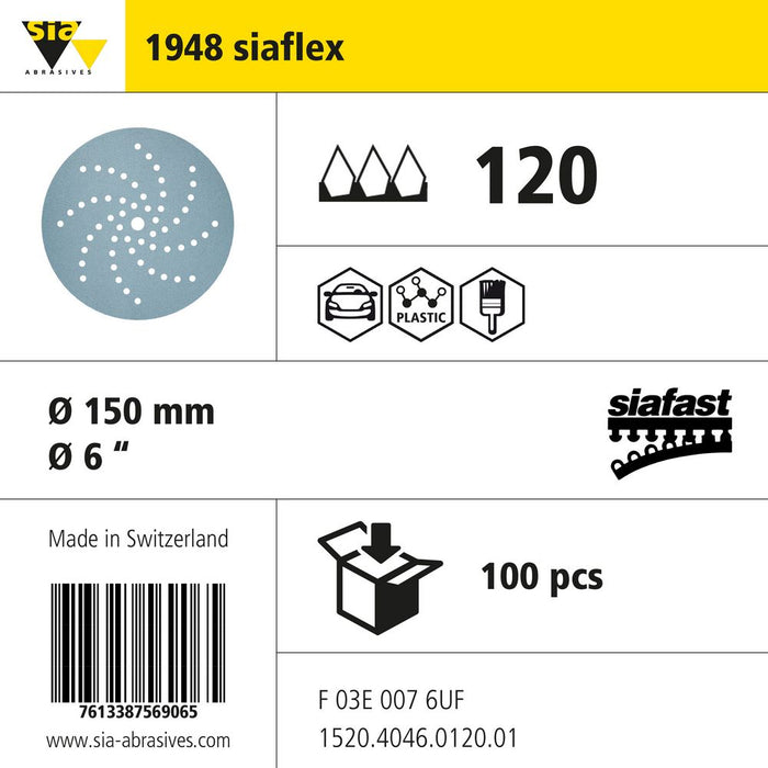 Product info — 1948 siaflex Ø150mm P120 (Pack of 100)