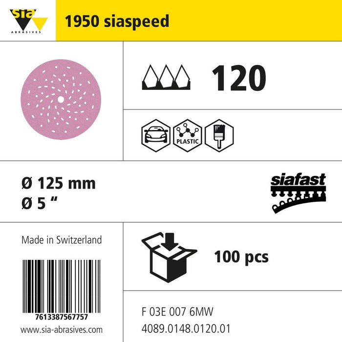 Product info — 1950 siaspeed Ø125mm P120 (Pack of 100)