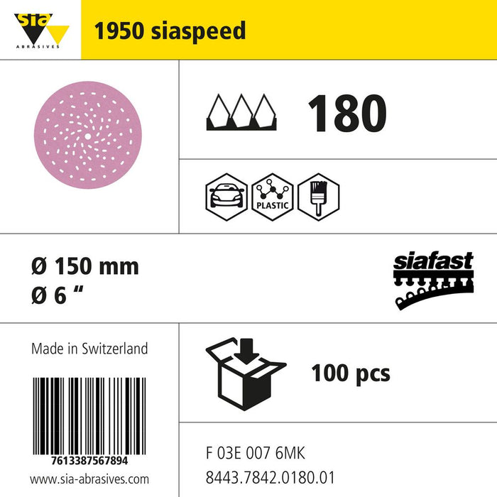 Product info — 1950 siaspeed Ø150mm P180 (Pack of 100)