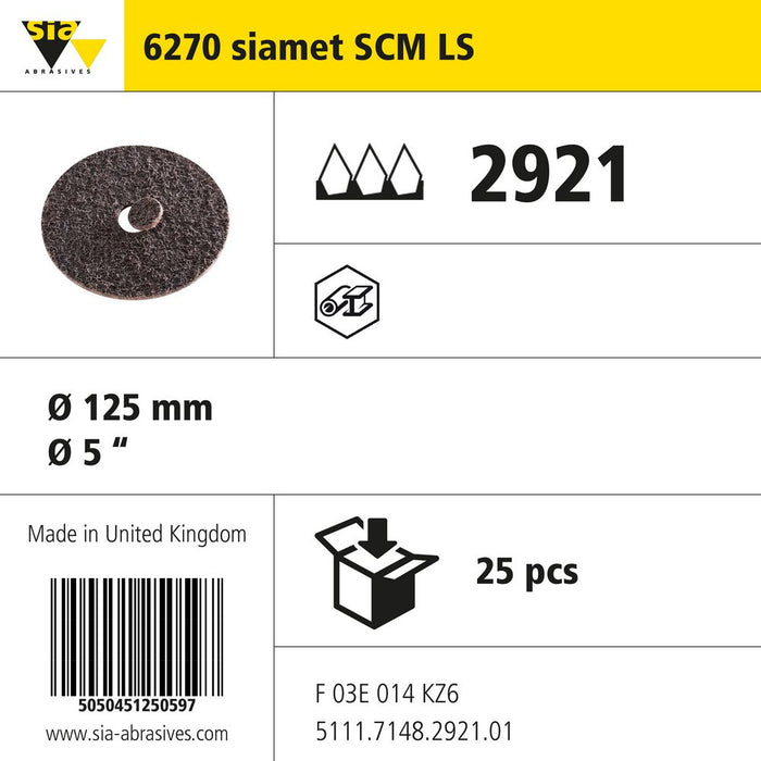 Product info — 6270 scm Ø125mm C (Pack of 25)