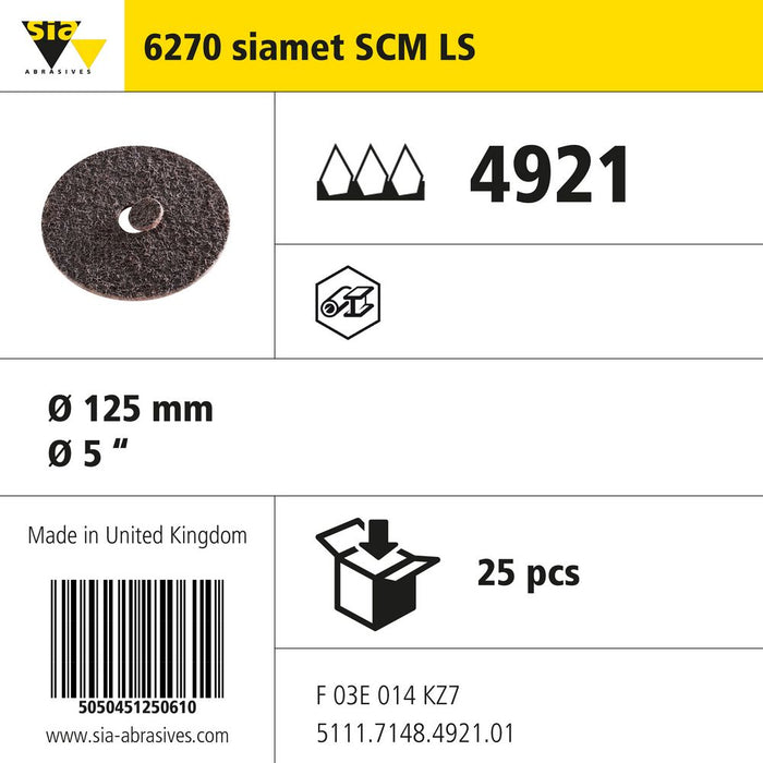 Product info — 6270 scm Ø125mm M (Pack of 25)