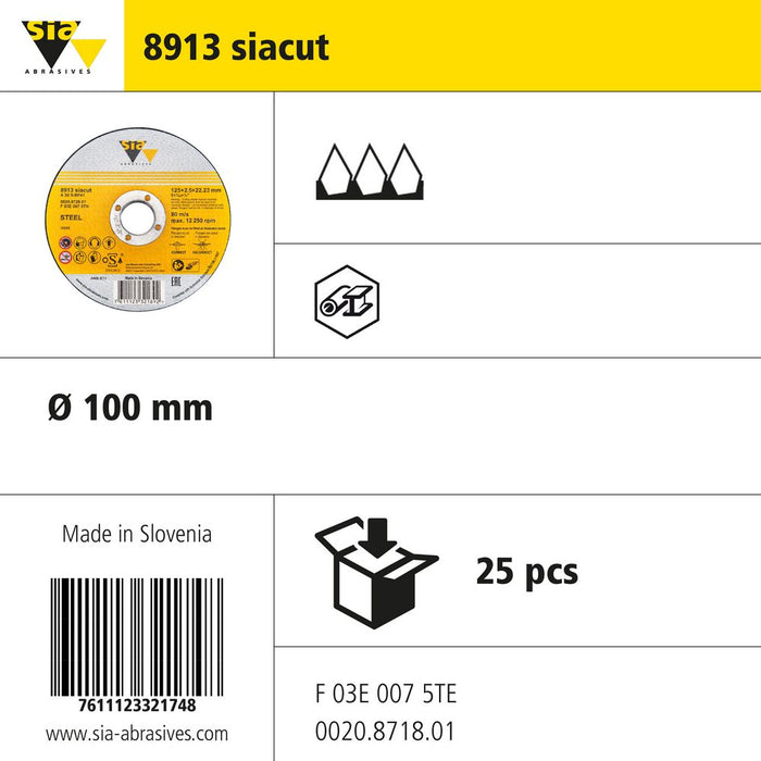 Product info — 8913 siaflex INOX Ø100mm (Pack of 25)
