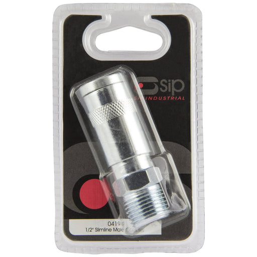 SIP 1/2" Slimline Silver Male Coupler - Hurstbourne Forge Welding Supplies