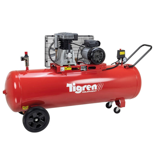 TIGREN 200ltr 3hp Belt-Driven Compressor - Hurstbourne Forge Welding Supplies