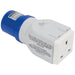 SIP 230v 13A/16A Socket Adaptor - Hurstbourne Forge Welding Supplies