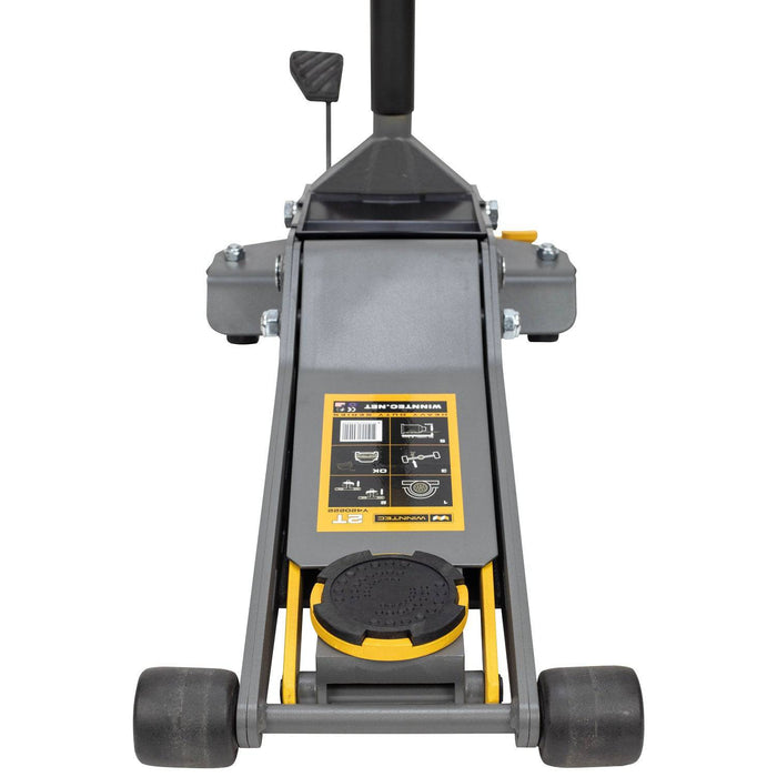 WINNTEC® 2 TON Low-Profile Turbo-Lift Trolley Jack - Hurstbourne Forge Welding Supplies
