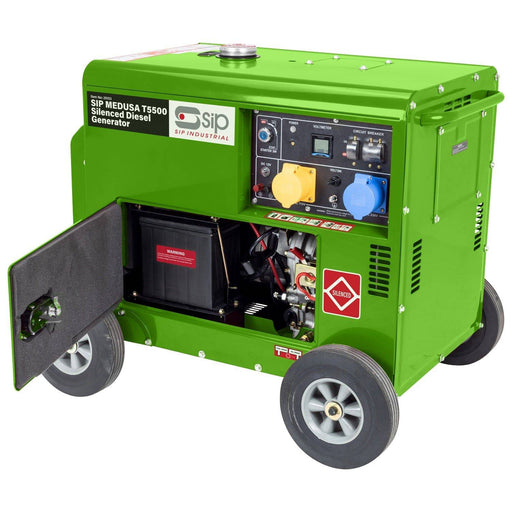 SIP MEDUSA T5500 Silenced Diesel Generator - Hurstbourne Forge Welding Supplies