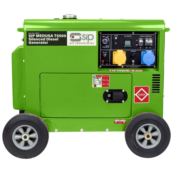 SIP MEDUSA T5500 Silenced Diesel Generator - Hurstbourne Forge Welding Supplies
