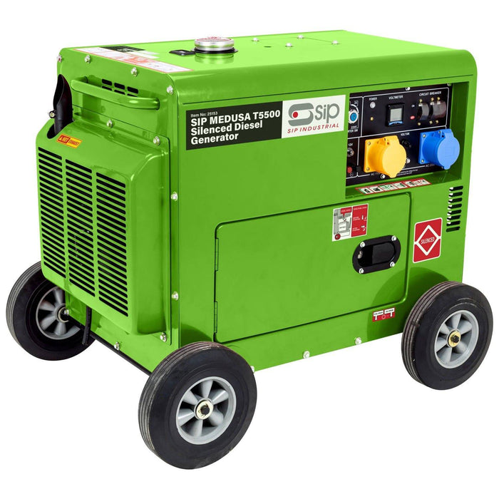 SIP MEDUSA T5500 Silenced Diesel Generator - Hurstbourne Forge Welding Supplies