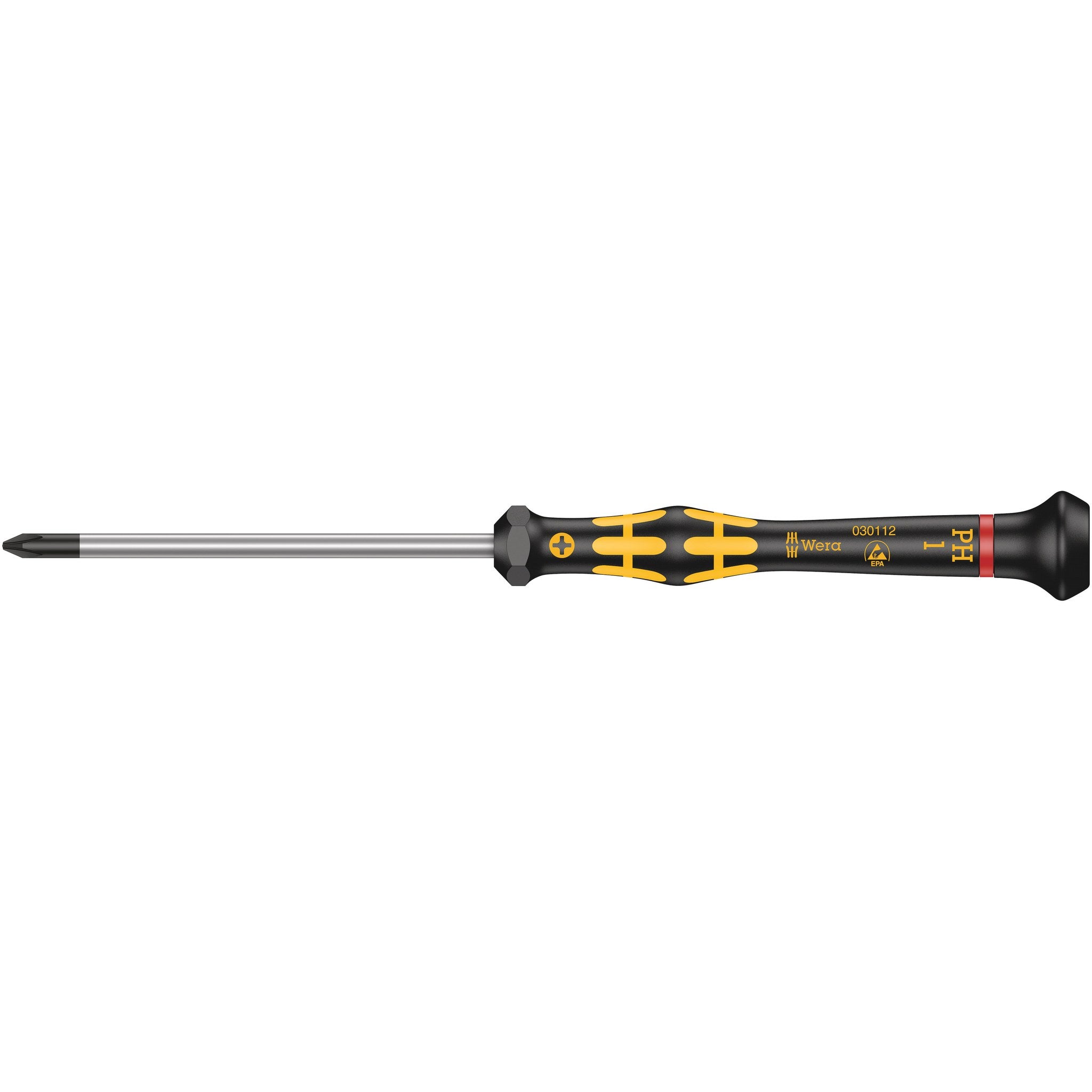 Wera 1550 PH ESD Kraftform Micro screwdriver for Phillips screws, PH 1 x 80 mm